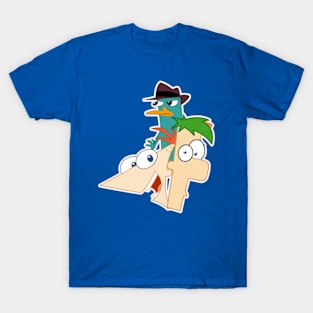 P, F and Agent P Platypus T-Shirt